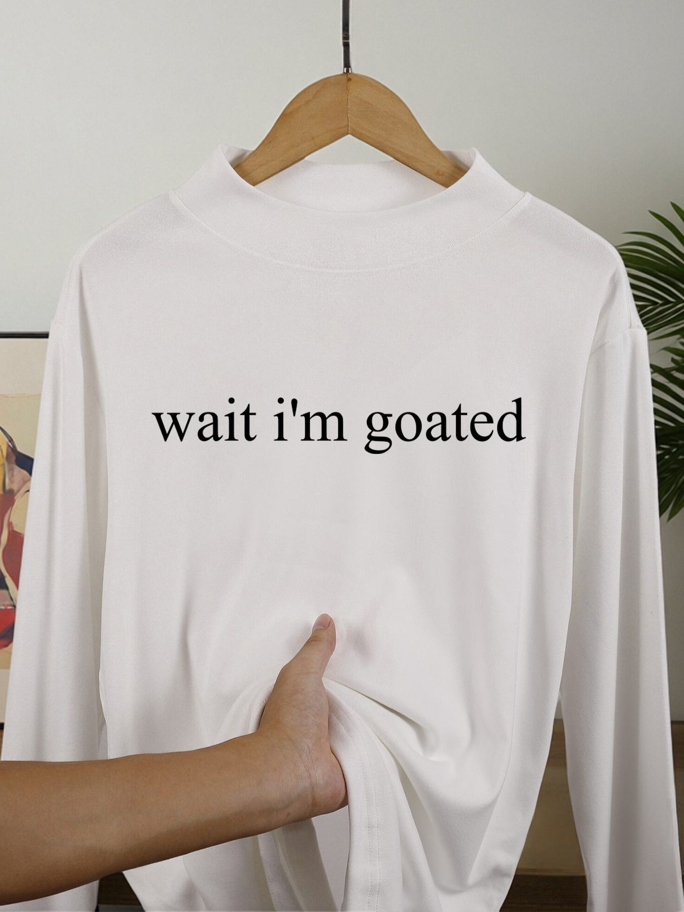 Winter Clothing Men - Wait I'M Goated Letter Printed Men'S