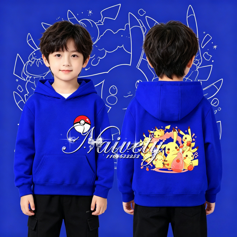 Winter Clothing Kids - 2026 New Arrival Pokemon Pikachu Graphic