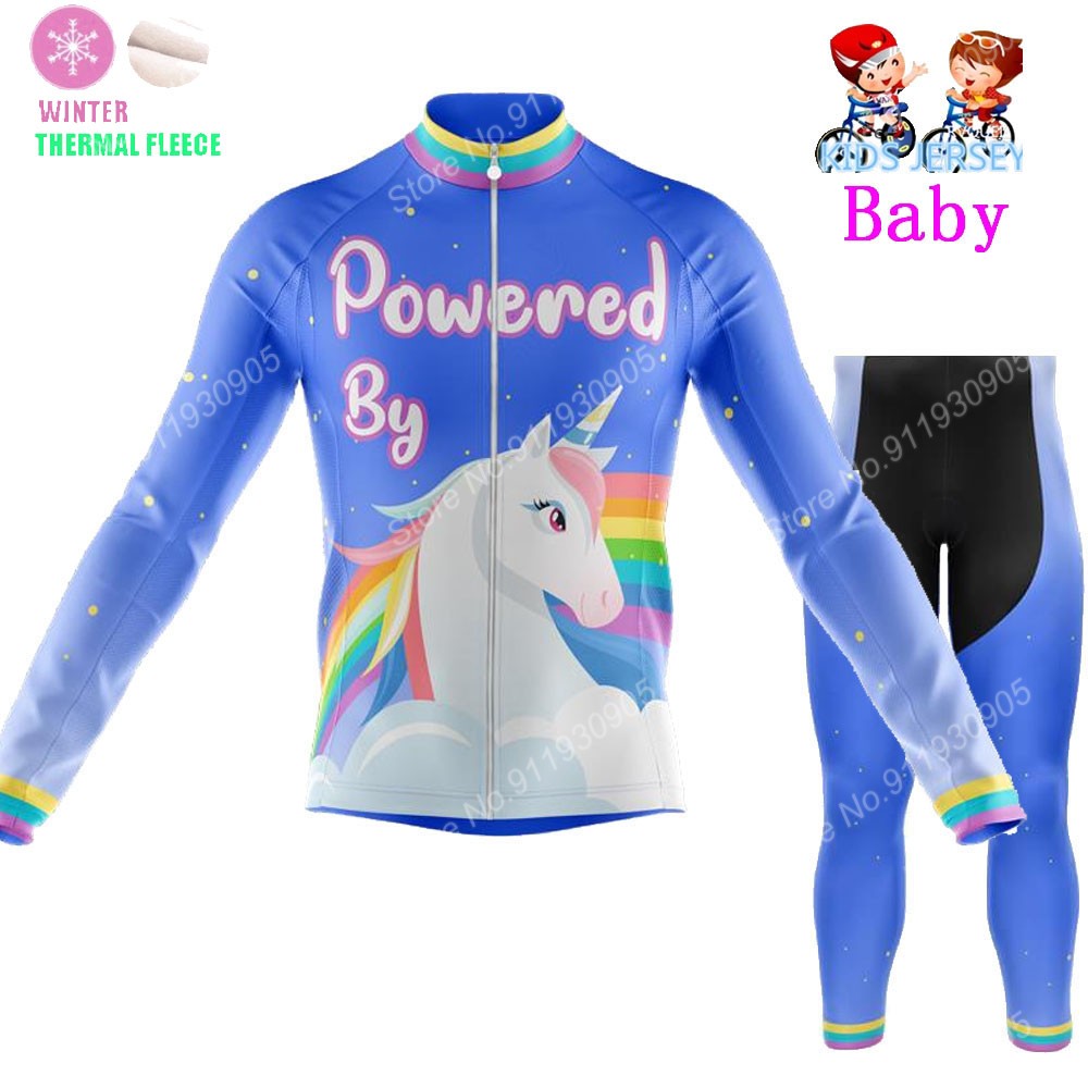 Winter Clothing Kids - 2022 Kids Unicorn Cycling Jersey Winter