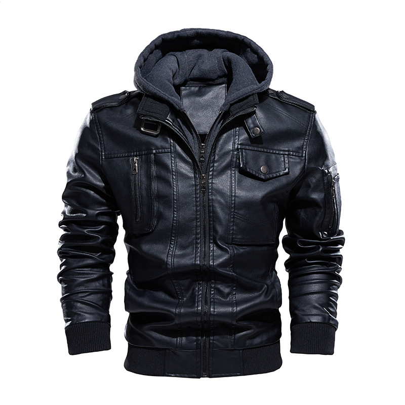 Quality Winter Clothing Jacket - Winter Men's Leather Jacket High-quality Plush