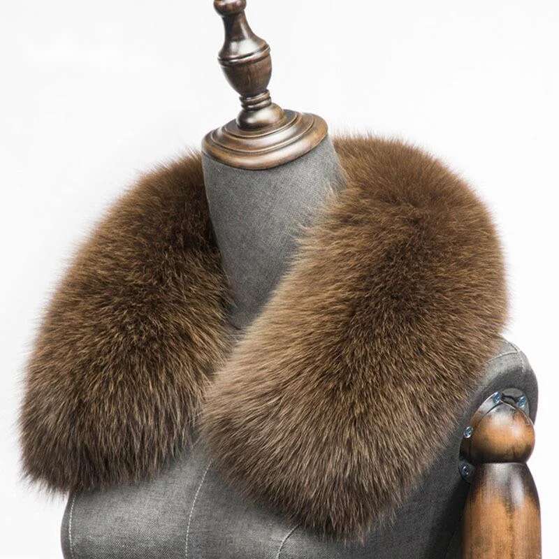Winter Clothing Men - Winter Natural Fox Fur Scarf Square