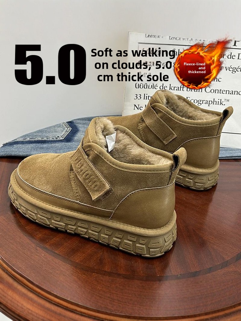 Snow Boot Fur Lined - Men's Winter Snow Boots Fleece Lined