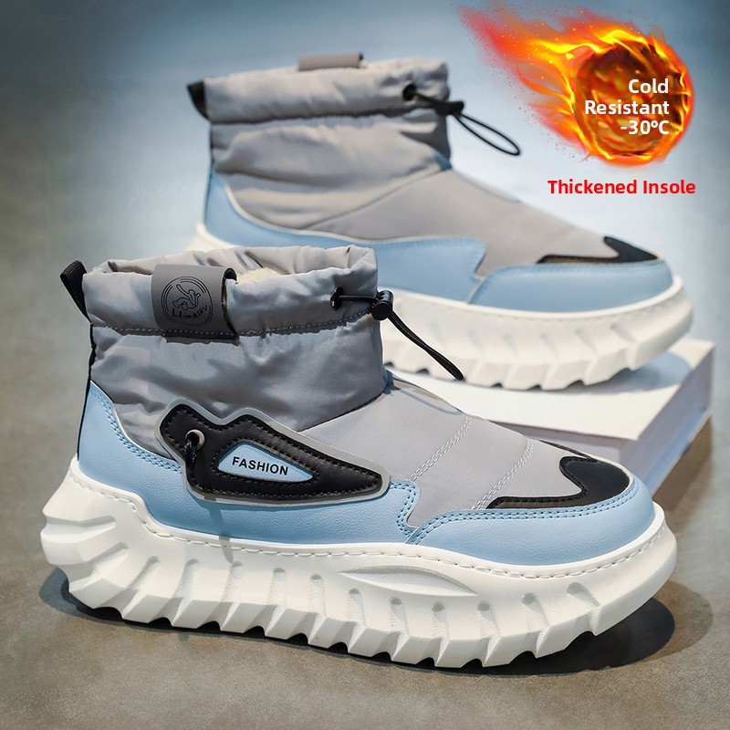 Snow Boot Fur Lined - Men's Winter Thickened Fleece Lined down
