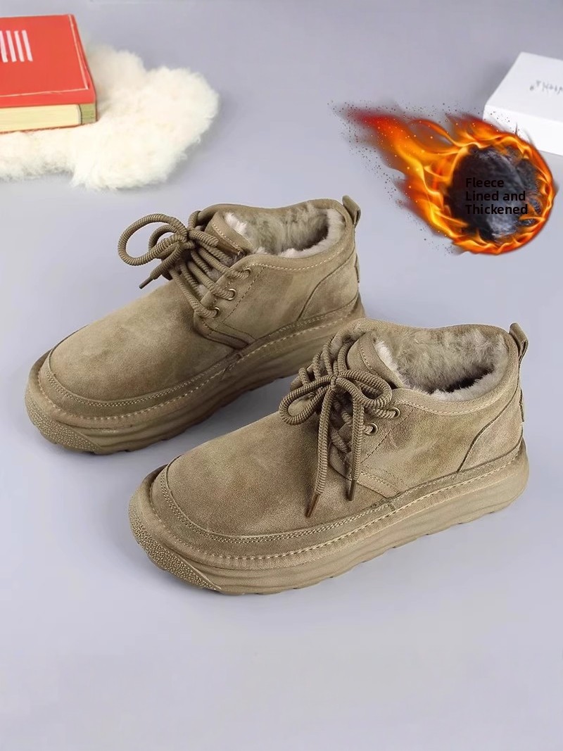 Snow Boot Fur Lined - Men's Winter Snow Boots Fleece Lined