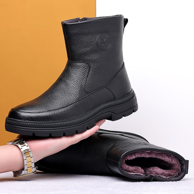 Mens High Top Leather Snow Boo - مراجعة Snow Boot Fur Lined وسعره