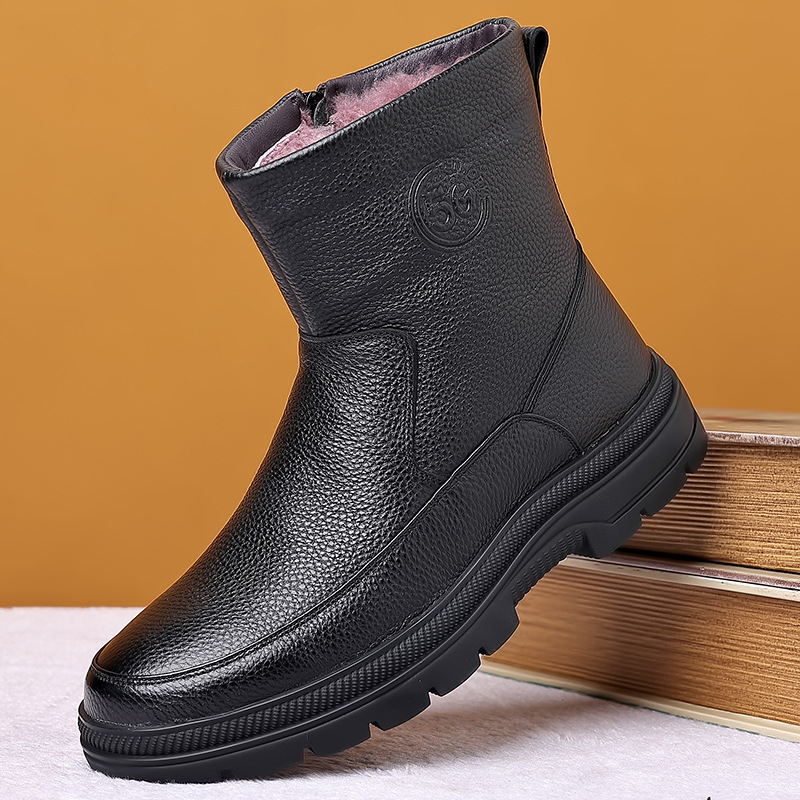 Mens High Top Leather Snow Boo - مراجعة Snow Boot Fur Lined وسعره