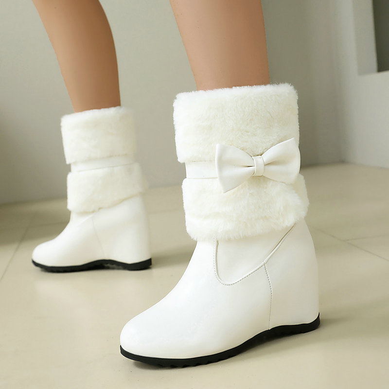 Women Black White Winter Snow  - مراجعة Snow Boot Fur Lined وسعره