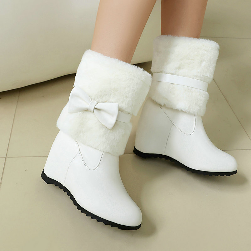 Women Black White Winter Snow  - مراجعة Snow Boot Fur Lined وسعره