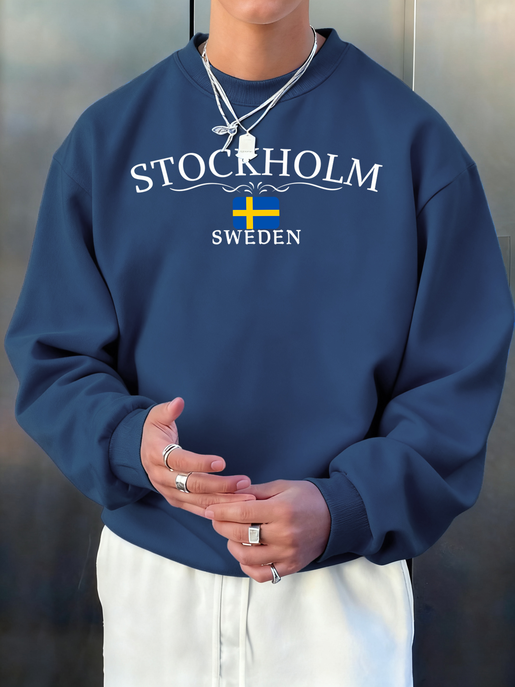 Stockholm Sweden Letter Print  - مراجعة Winter Clothing Dress Up وسعره