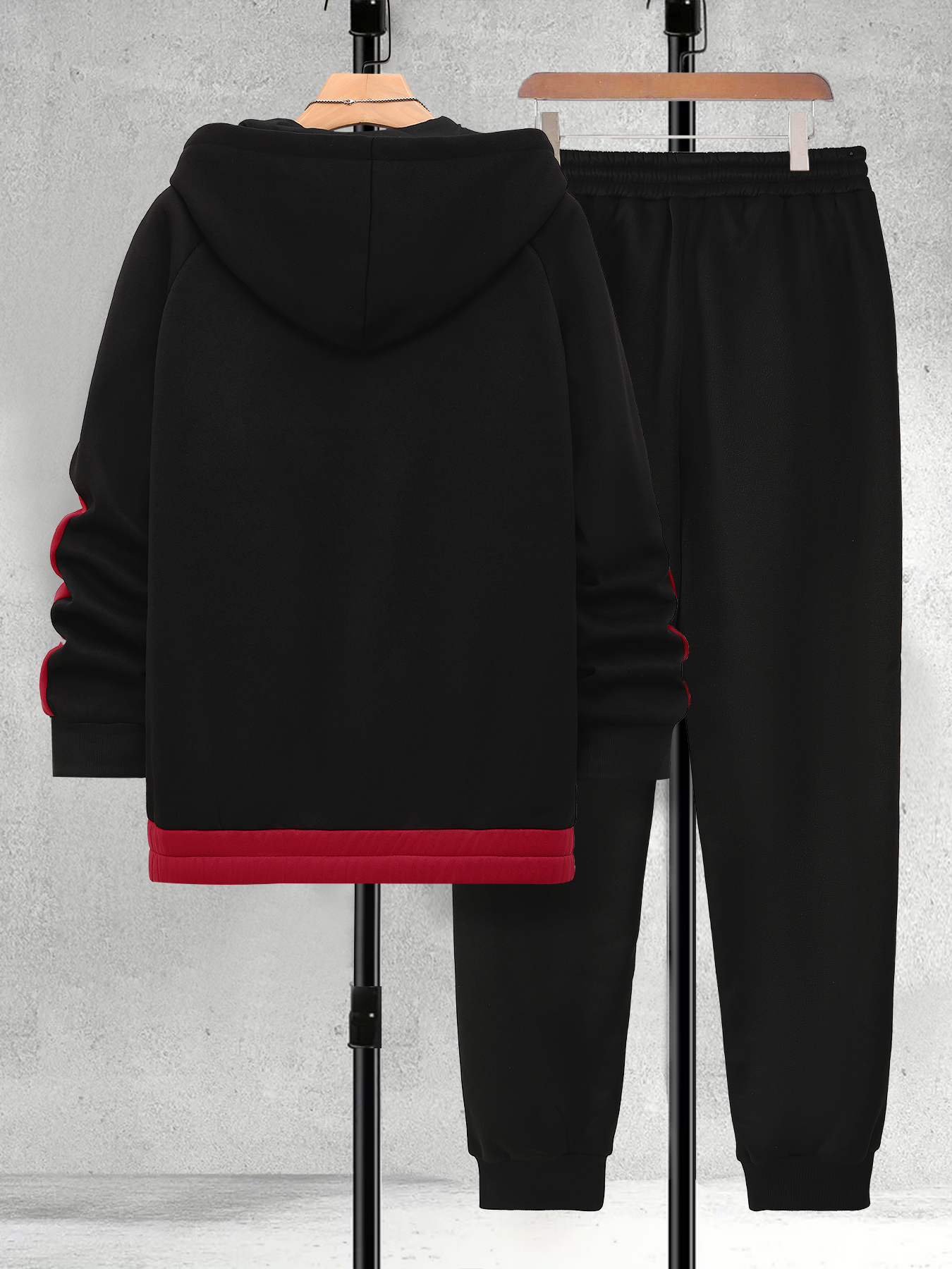 Men's Plus Size Black & Red Co - مراجعة Winter Clothing Men وسعره