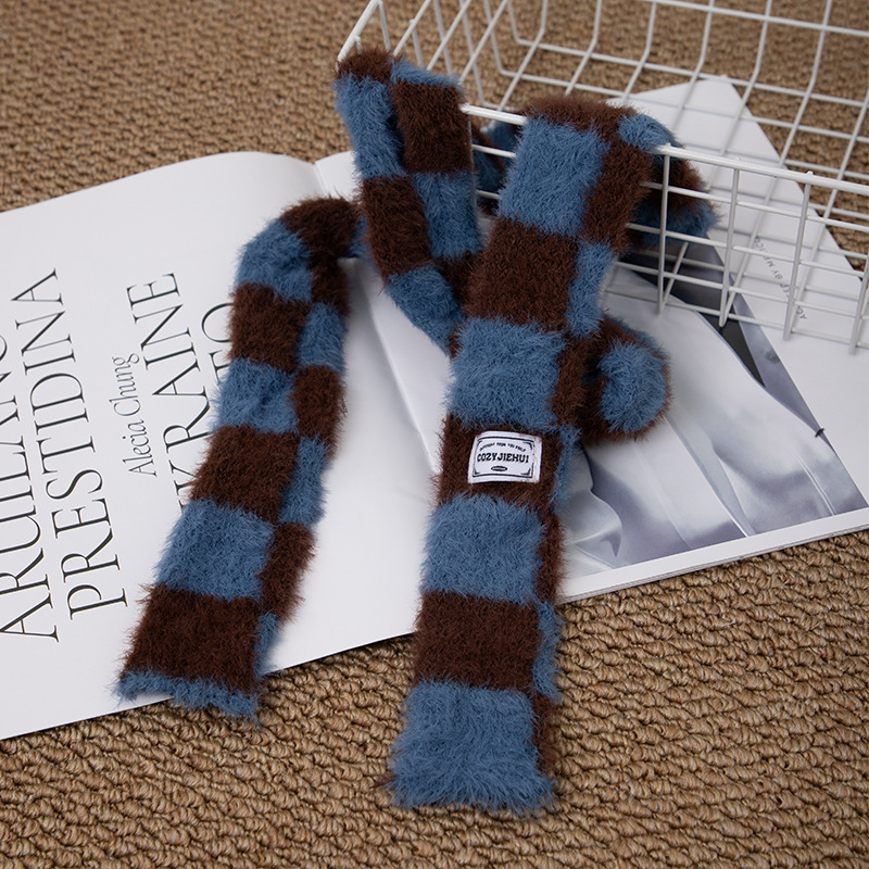 Y2k Striped Plush Narrow Long  - مراجعة Winter Clothing Outdoor وسعره