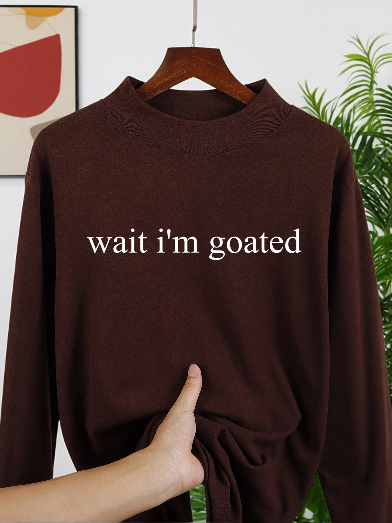 Wait I'M Goated Letter Printed - مراجعة Winter Clothing Men وسعره