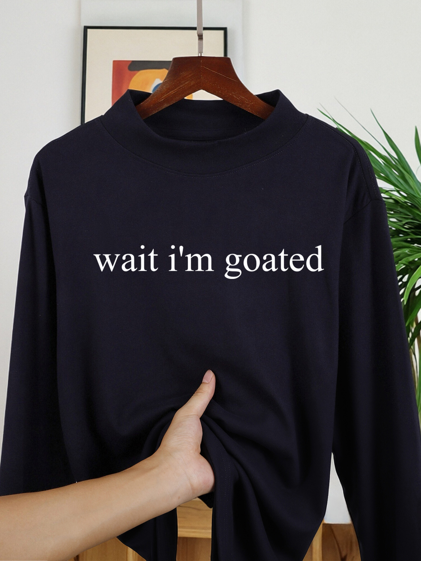 Wait I'M Goated Letter Printed - مراجعة Winter Clothing Men وسعره
