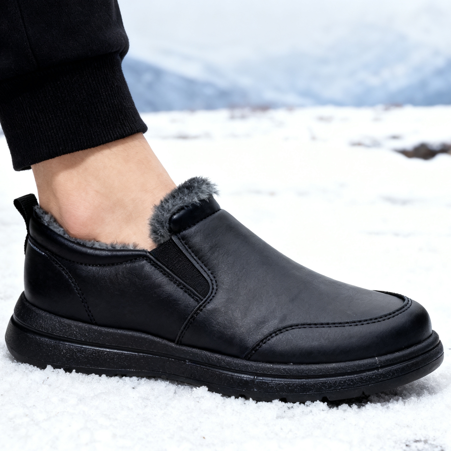 Men's Faux Fur Lined Winter An - مراجعة Snow Boot Fur Lined وسعره