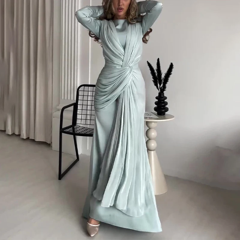 Elegant O Neck Fashion Tie-up  - مراجعة Winter Clothing Dress Up وسعره