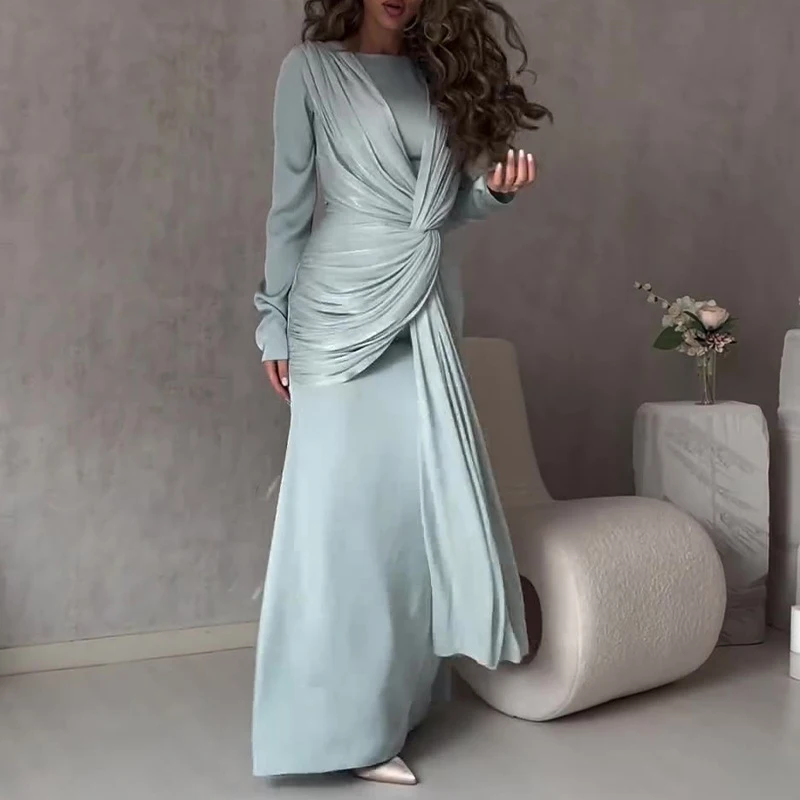 Elegant O Neck Fashion Tie-up  - مراجعة Winter Clothing Dress Up وسعره