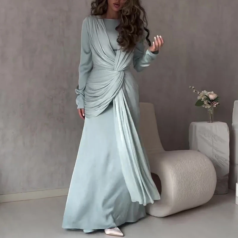 Elegant O Neck Fashion Tie-up  - مراجعة Winter Clothing Dress Up وسعره