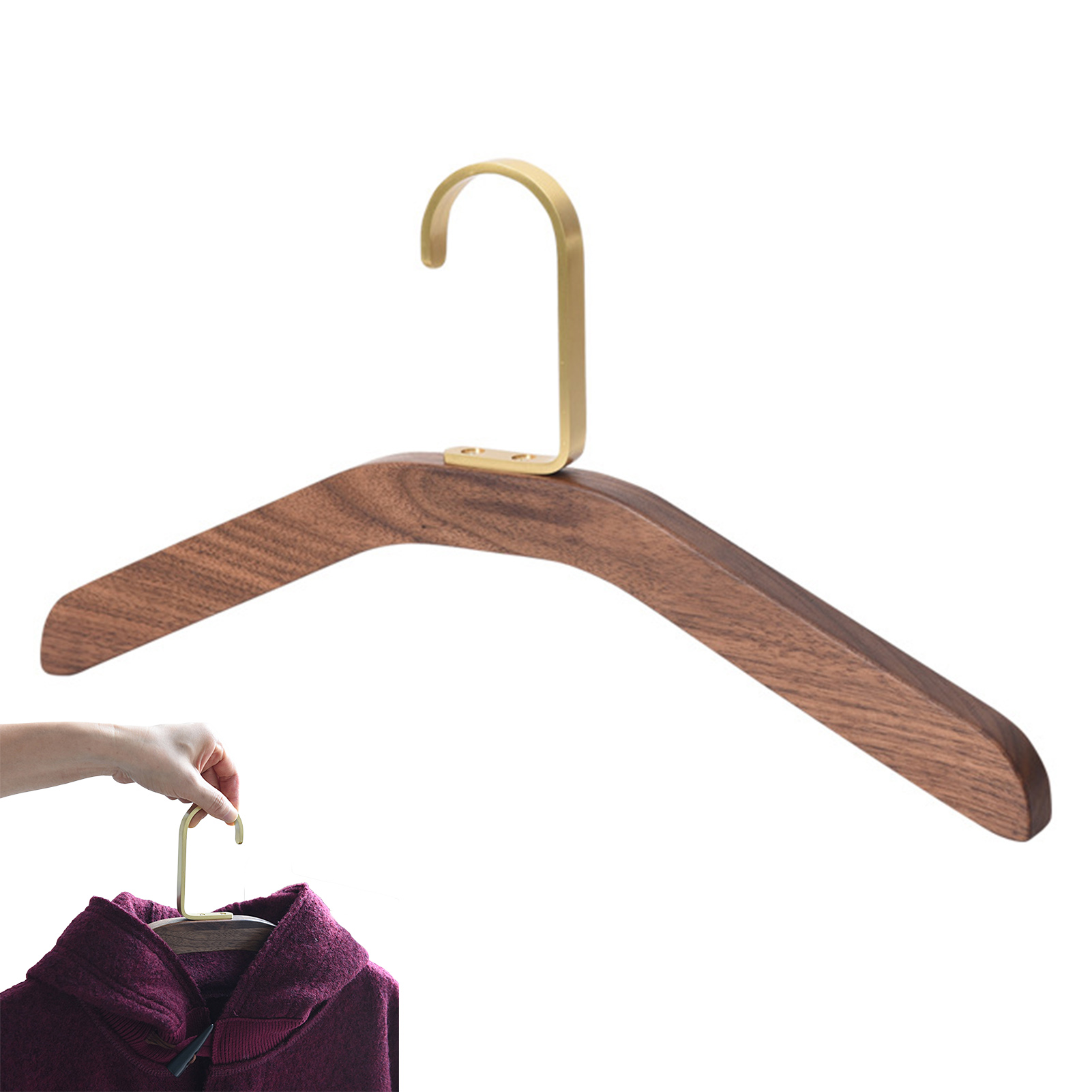 1/3pcs Black Walnut Coat Rack  - مراجعة Winter Clothing Storage وسعره