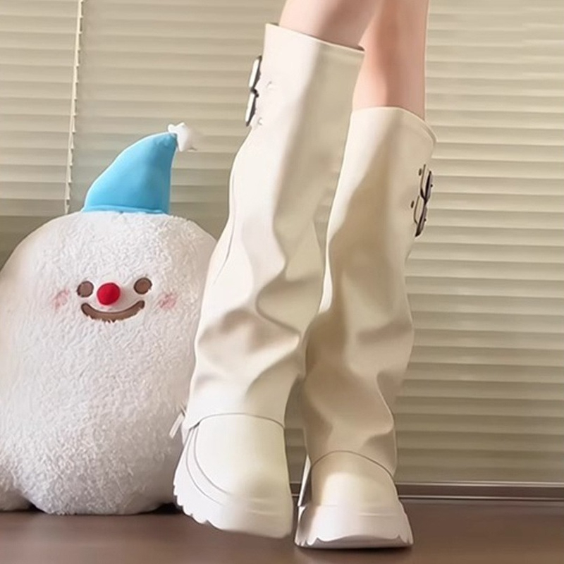 Punk Style Splicing Thick Bott - مراجعة Winter Clothing Material وسعره