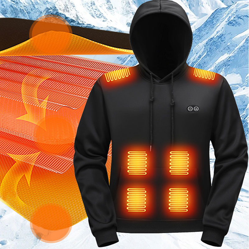 17 Zone Heating Hoodie Sweatsh - مراجعة Winter Clothing Outdoor وسعره