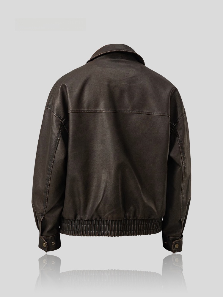 Trendy Loose Men's Leather Jac - مراجعة Winter Sun Clothing وسعره