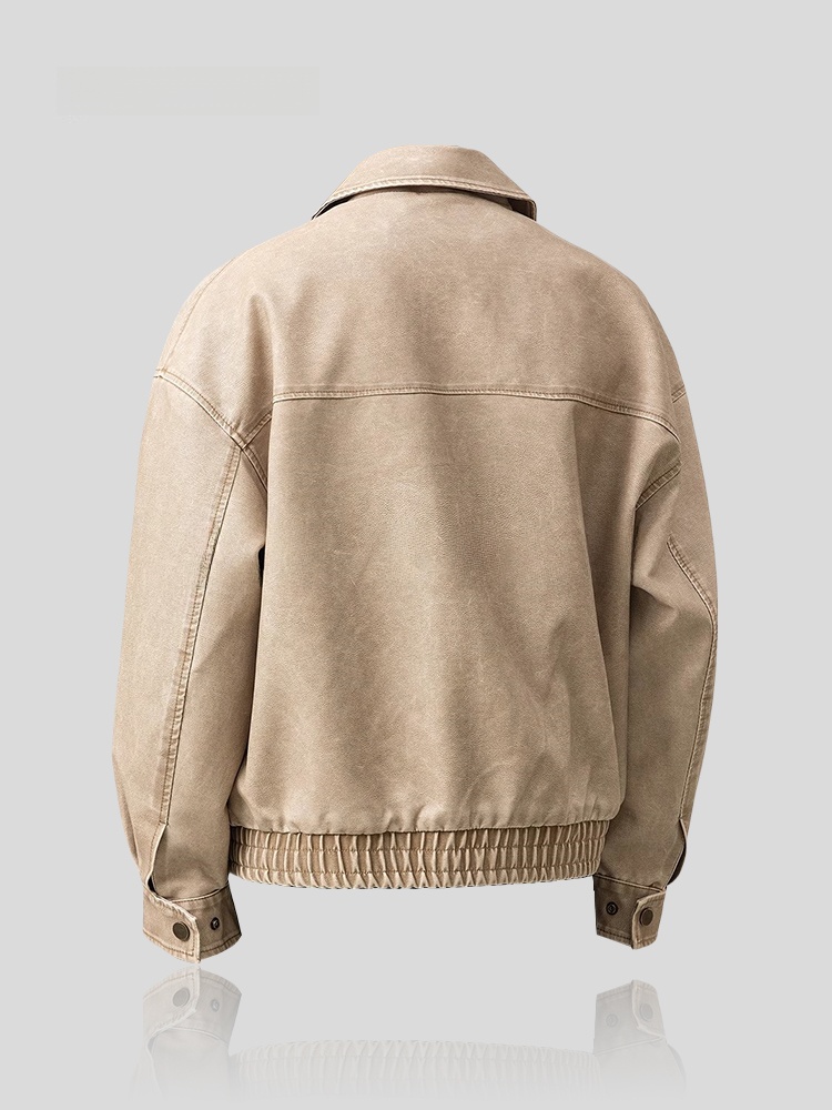 Trendy Loose Men's Leather Jac - مراجعة Winter Sun Clothing وسعره