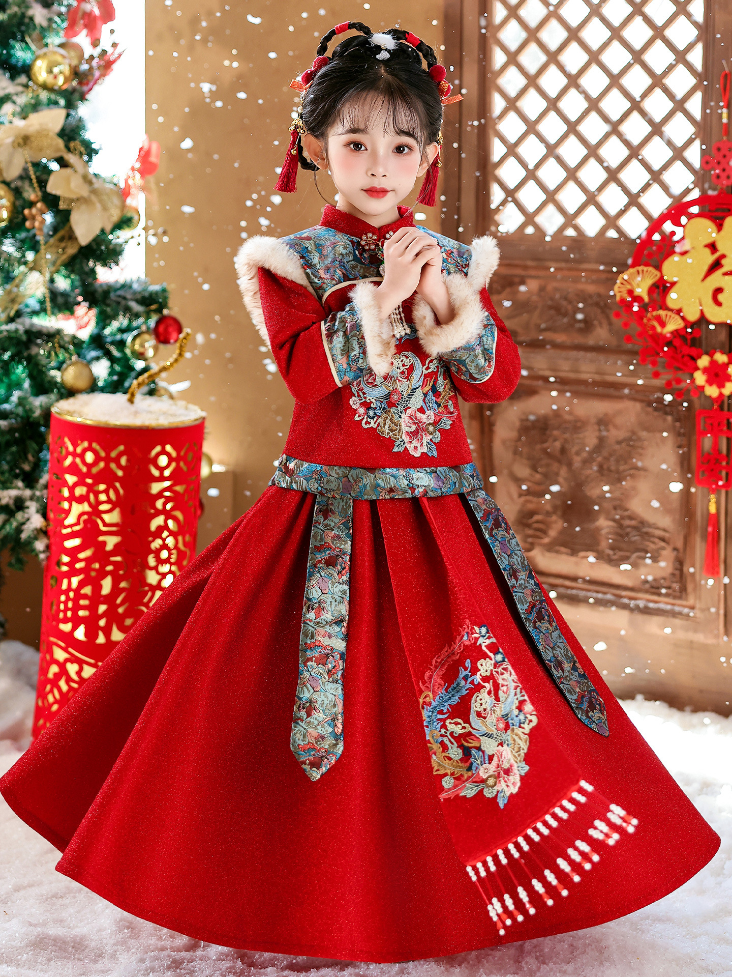Girls Winter New Thick Qipao H - مراجعة Winter Clothing Kids وسعره