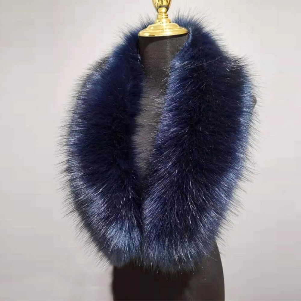 New 80cm Large Faux Fur Collar - مراجعة Winter Clothing Outdoor وسعره