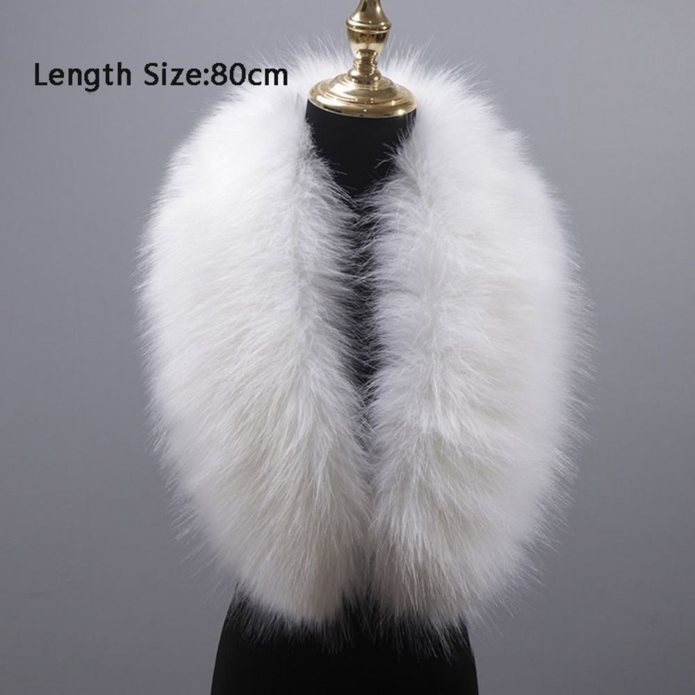 New 80cm Large Faux Fur Collar - مراجعة Winter Clothing Outdoor وسعره