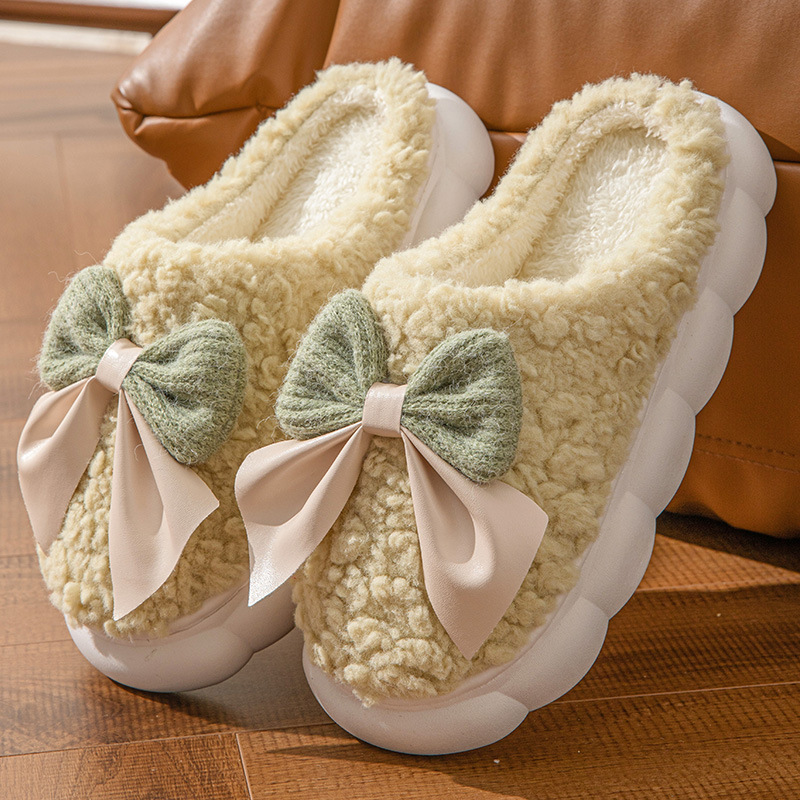 Sweet Bowknot Furry Indoor Sli - مراجعة Winter Clothing Material وسعره