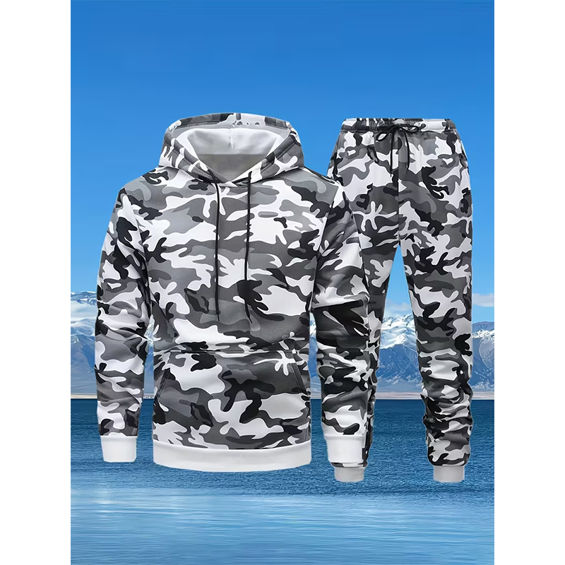 Autumn Camouflage 3D Print Hoo - مراجعة Winter Clothing Men وسعره