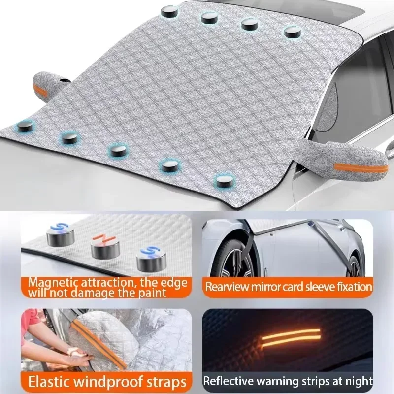 Thickened Car Snow Shield Wind - مراجعة Winter Sun Clothing وسعره