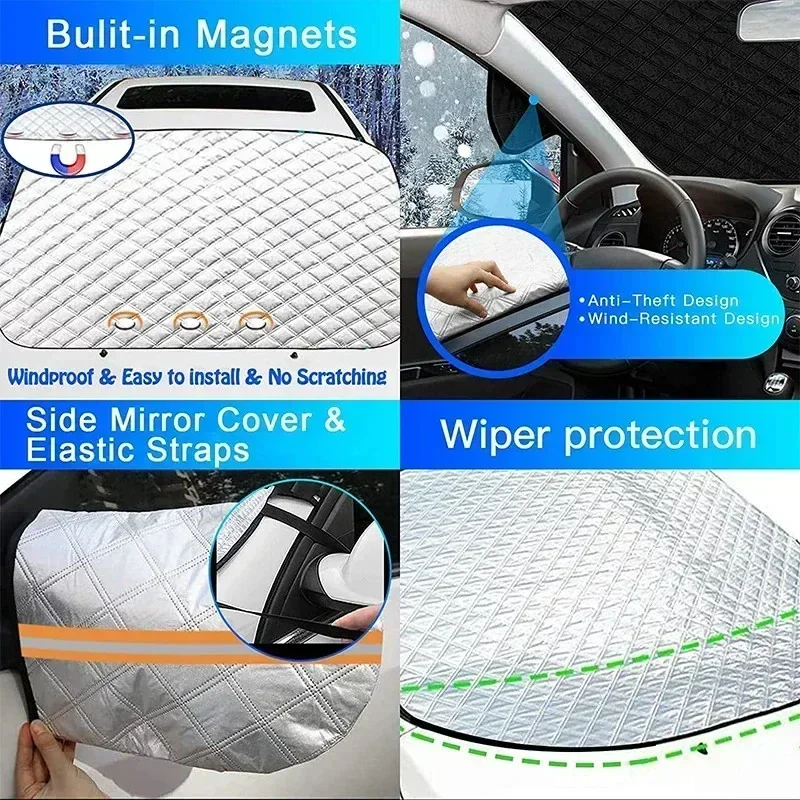 Thickened Car Snow Shield Wind - مراجعة Winter Sun Clothing وسعره
