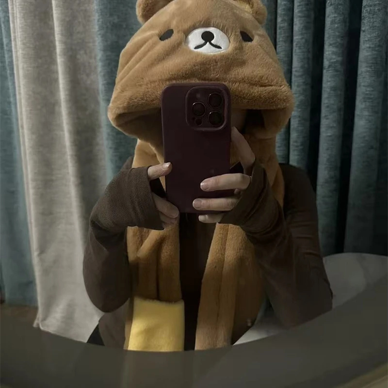 3 In 1 Plush Thick Hooded Hat  - مراجعة Winter Clothing Kids وسعره