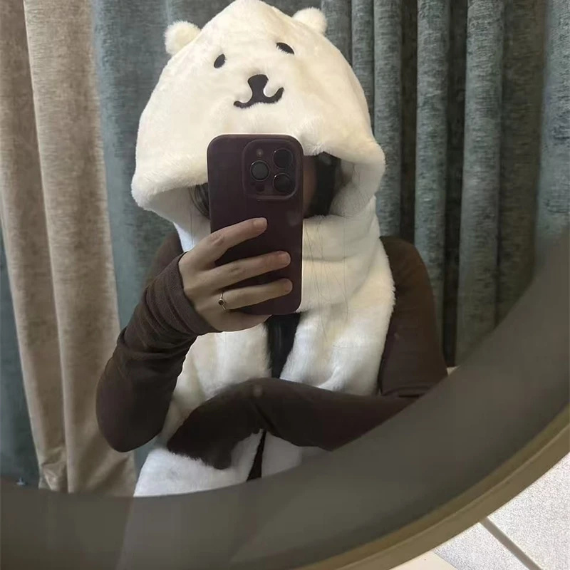 3 In 1 Plush Thick Hooded Hat  - مراجعة Winter Clothing Kids وسعره