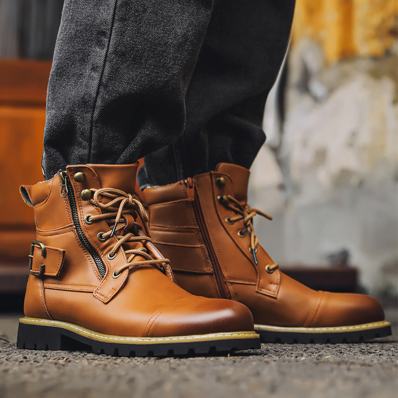 Quality Men Leather Boots Meta - مراجعة Winter Clothing Material وسعره