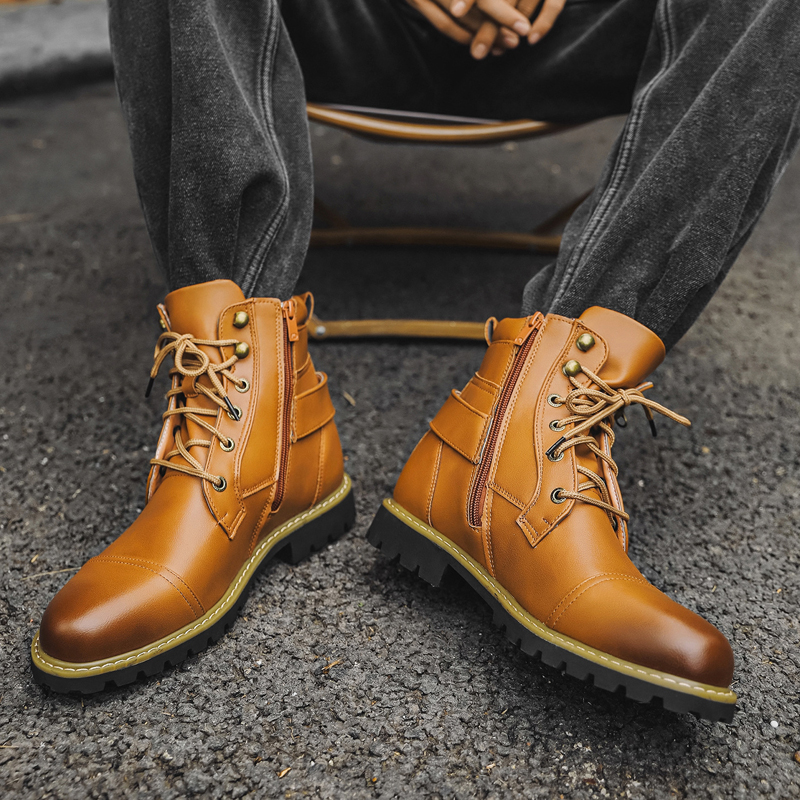 Quality Men Leather Boots Meta - مراجعة Winter Clothing Material وسعره