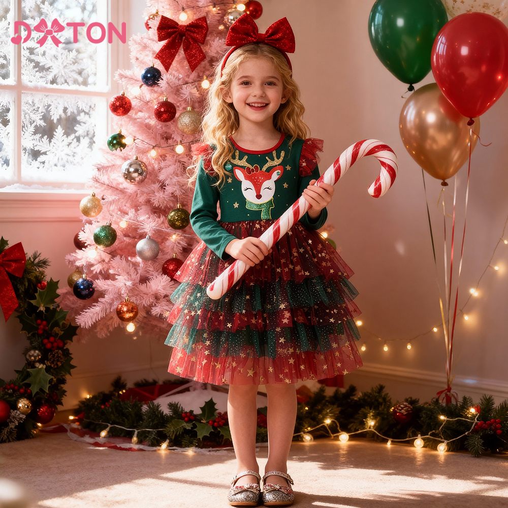 DXTON New Year Girls Dress Lay - مراجعة Winter Clothing Dress Up وسعره