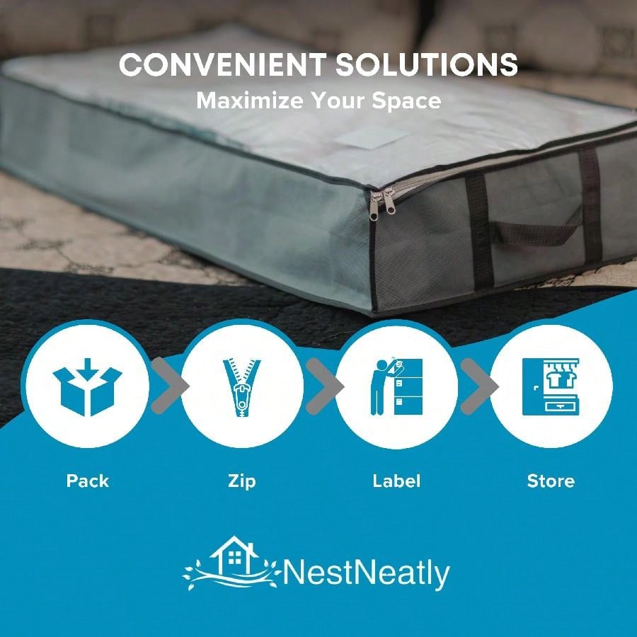 3 Pack Under Bed Storage Bags  - مراجعة Winter Clothing Storage وسعره