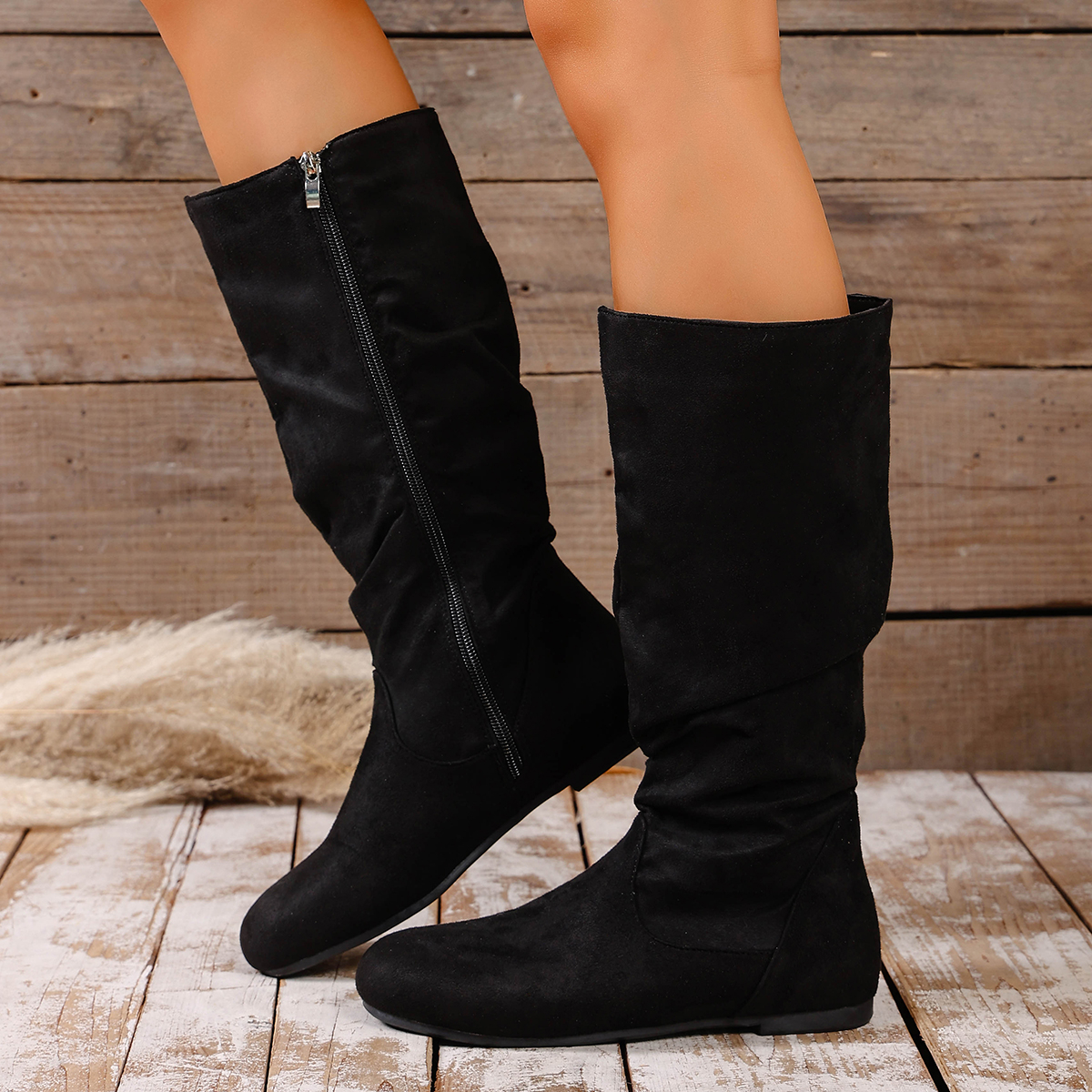 Fashionable New Round Toe Sued - مراجعة Winter Clothing Material وسعره