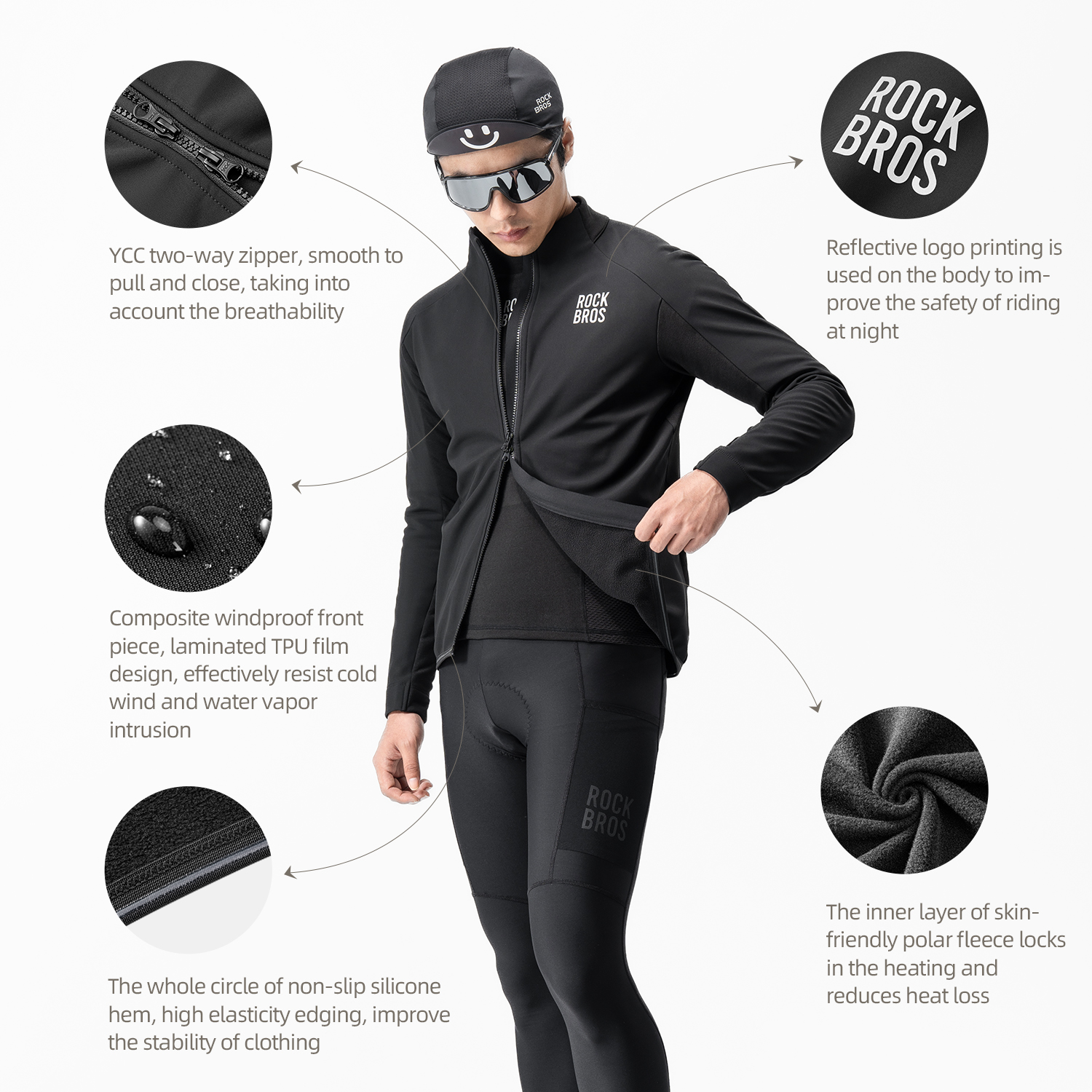 ROCKBROS Autumn Winter Cycling - مراجعة Winter Clothing Storage وسعره