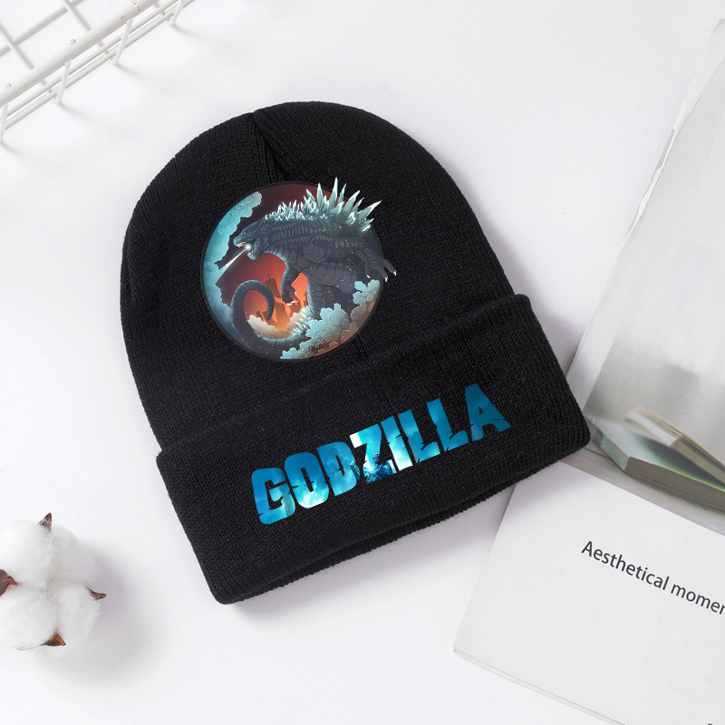 Godzilla Knitted Hat Winter Sp - مراجعة Winter Clothing Kids وسعره