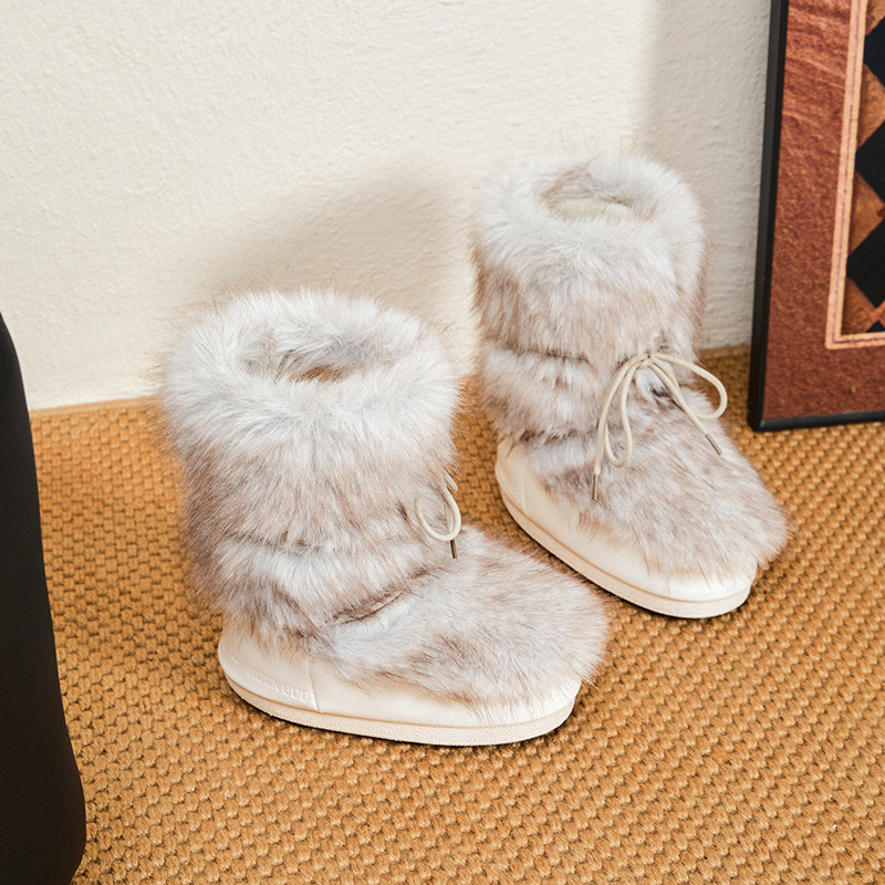 Winter Women Fashion Moon Boot - مراجعة Snow Boot Fur Lined وسعره