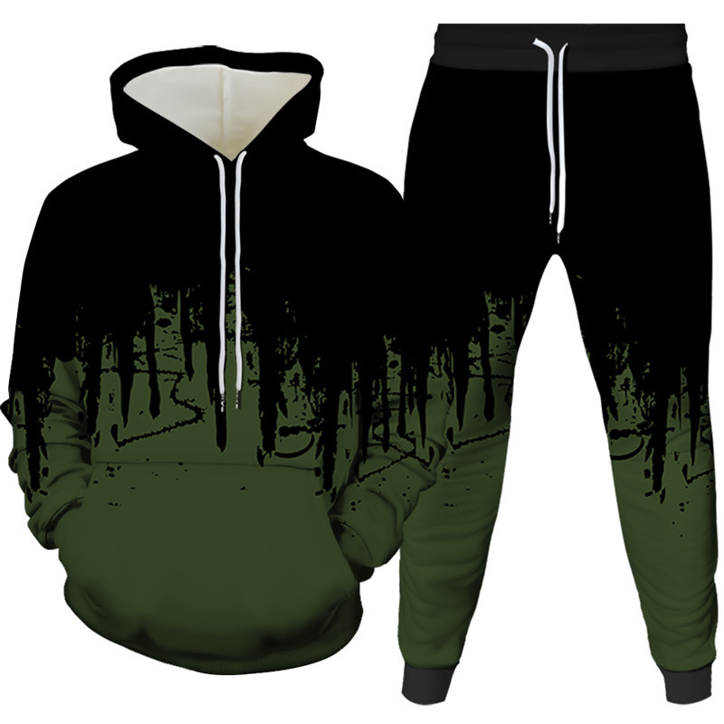Ink Painting 3D Printed Hoodie - مراجعة Winter Clothing Men وسعره